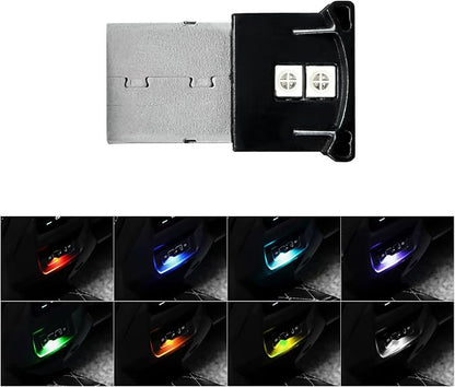 Mini USB LED Light, 8 Colors RGB Car USB LED Interior Atmosphere Light, Adjustable Brightness Smart Laptop Keyboard Home Office Decoration Night Lamp, Car Accessories