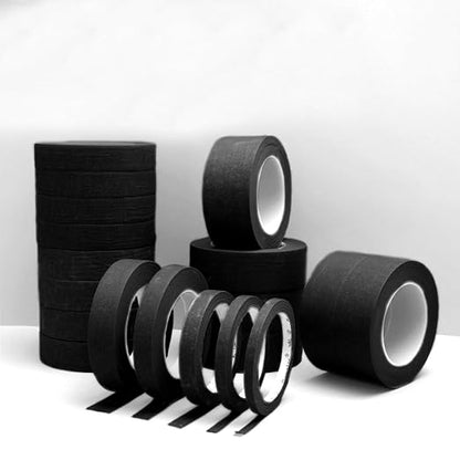 6 Rolls Fine Line Tape 1/16, 1/8, 1/5, 2/5, 1/2, 3/4 Inch x 55 Yard Fineline Masking Tape Painter Adhesive Automotive for DIY Car Auto Paint (Black, Mixed Sizes)