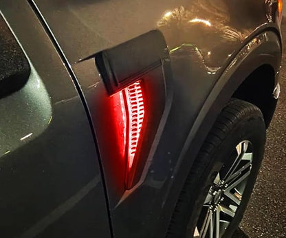 iJDMTOY Brilliant Red LED Background Illumination Lighting Kit Compatible with 2021-up Ford F150 Side Fender Emblem