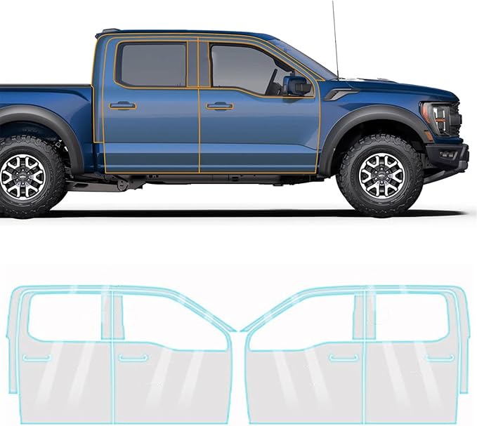 for Ford F-150 2022-2026 TPU PPF Paint Protective Film Custom Fit Clear Coating Paint Protection Film, Scratch Resistant & Self Healing Armor Shield Guard Finishing Accessories for Door Film
