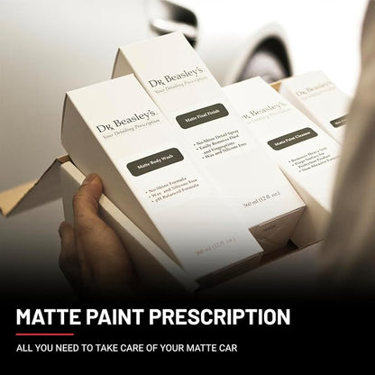Dr. Beasley's Matte Paint Prescription Detailing Kit with Accessories Included, Designed for Matte Cars and Motorcycles, 100% VOC Free, 2 Years of Protection, 40 Ounce