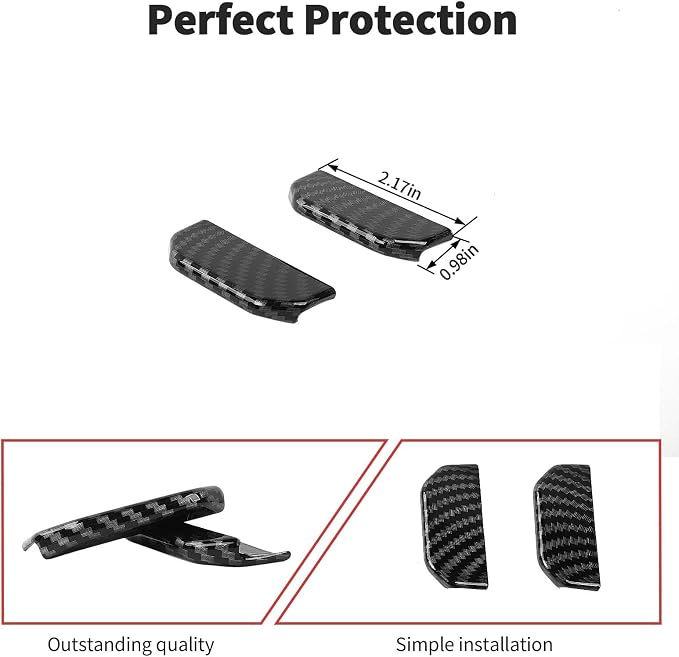JWWY for Jeep JL Vent Air Outlet Adjustment Cover Trim Fit for 2024-2025 Jeep Wrangler JL JLU Gladiator JT 4xe Interior Accessories 2pcs Carbon Fiber