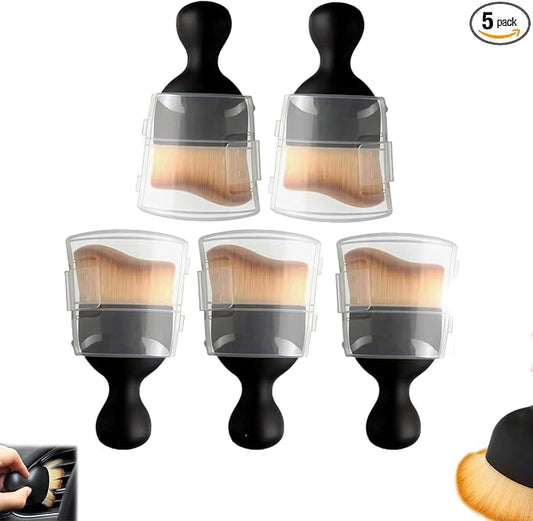 5Pcs Car Interior Cleaning Brush Set, Including Detailed car Cleaning Brushes, Suitable for Cleaning car interiors, Body Surfaces, air Vents, Sofas, and Computers.