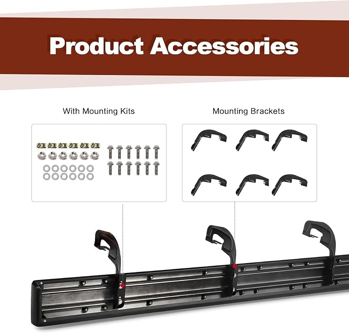 Running Boards 6 Inches Double Cab for Chevy Silverado GMC Sierra 2007-2018 1500, 2019 Limited/LD, 2007-2019 2500HD/3500HD (2 Full 2 Half Size Doors) Black Aluminum Alloy Side Steps Rails Nerf Bars 6"
