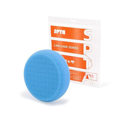 Blue T60 Moderate-Cut Foam Polishing Pads, SPTA 1Pc 3.5 Inch Face for 3 Inch 80mm Backing Plate Compound Buffing Sponge Pads for Car Buffer Polisher Compounding, Polishing and Waxing -FPTSS3G