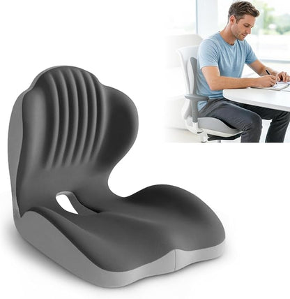 2026 Ergonomic Lumbar & Seat Support Cushion, Memory Foam Seat Cushion with Lumbar Support Pillow, Memory Foam Coccyx Cushion for Tailbone Pain, Back Pain, Sciatica and Hemorrhoid Relief