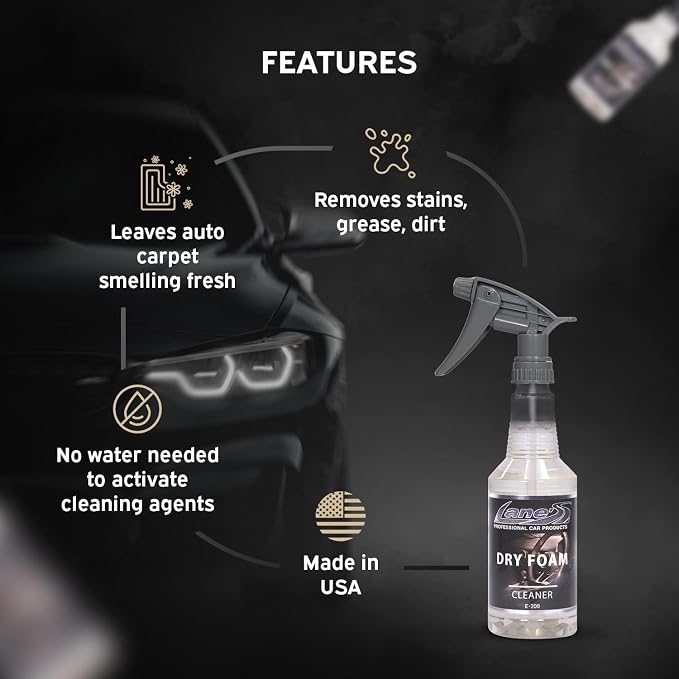 LANE'S Carpet Cleaner Spray- Carpet Cleaner Foam, Removes Odor, Fights Tough Dirt and Stains, Professional Grade Cleaning Spray E-209-16 ounces