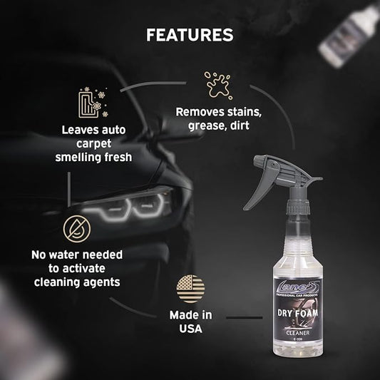 LANE'S Carpet Cleaner Spray- Carpet Cleaner Foam, Removes Odor, Fights Tough Dirt and Stains, Professional Grade Cleaning Spray E-209-16 ounces
