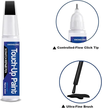 41W Jet Black Mica Touchup Paint Compatible with Mazda, 2-in-1 Scratch Repair Pen Exact Color Match, Car Scratch Repair Pen