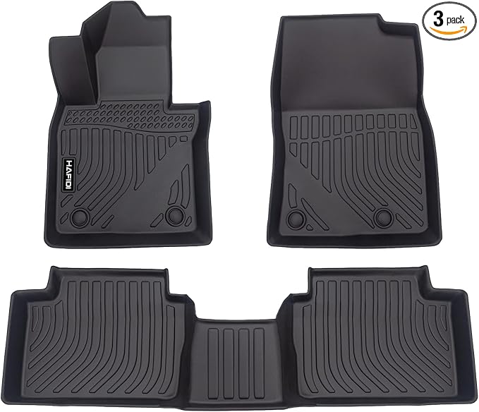 Floor Mats Custom for Mazda CX-30 2020-2026 All Weather Protection TPE Heavy Duty Non-Slip Automotive Floor Liners Fits Front& 2nd Row Full Set Accessories, Black