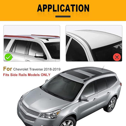 OCPTY Roof Rack Cross Bars for Chevrolet Traverse High Country 2018-2021 Luggage Racks Rooftop Cargo Carrier Bag Luggage Kayak Canoe Bike Snowboard Skiboard