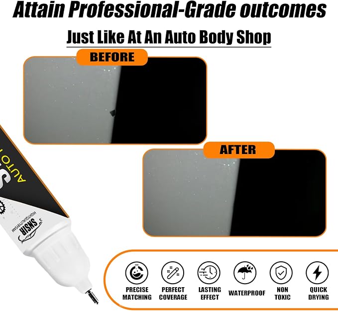 Car Touch up Paint(A96 Mineral White Metallic) Compatible with BMW | Automotive Paint Pen for BMW 2/3/4/5/7/8/X1/X2/X3/X4/X5/X6/X7/XM/i4/i5/i7, Car Paint Pen Scratch Repair