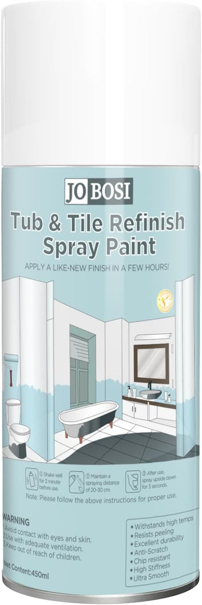 16Oz black bathtub and tiles for kitchen countertops, washbasins, bathtubs, flower POTS, bathroom walls, bathrooms, and glass Windows. Durable DIY paint, suitable for multiple surfaces such as ceramics, glass, metal, wood, etc. - Quick drying