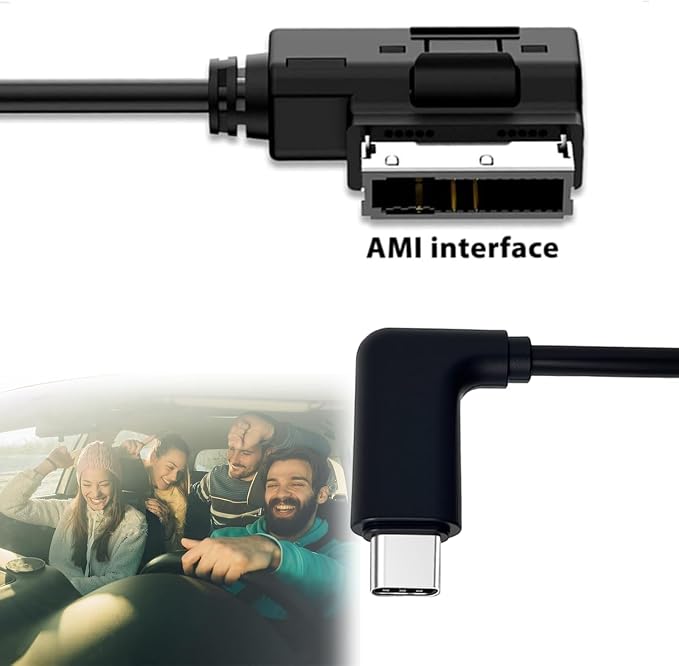 MDI Type C AUX Adapter, 2 in 1 Car Music Audio Interface Compatible with Mercedes Benz for 17 16 Pro Max Air 15 Pro Max 15 Plus Android Galaxy Note Google