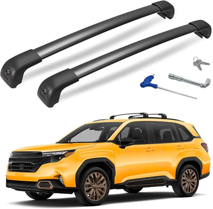 300lbs Lockable Roof Rack Cross Bars Compatible with 2025 2026 Subaru Forester Sport/Touring, Aluminum Roof Rails Crossbars for Rooftop Cargo Carrier Luggage Kayak Canoe Bike Snowboard Rack