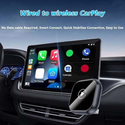Wireless CarPlay Adapter for KIA Seltos 2024 2025 2026, Convert Wired to Wireless CarPlay Adapter Plug and Play, Fast Auto-Connect,B
