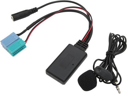 Acouto Bluetooth AUX in Adapter, for Bravo for Radio Since 2007 6+8 Pin Bluetooth AUX in Adapter Hands Microphone