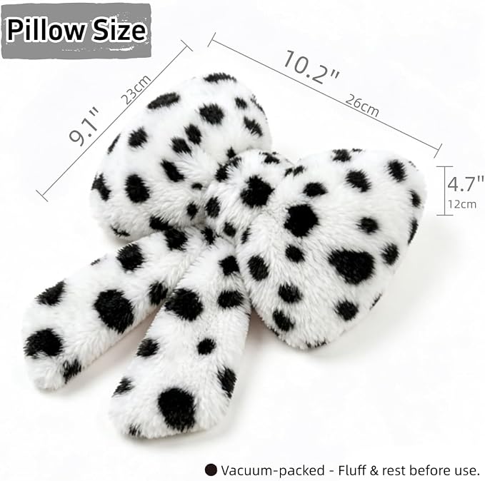 Sexysamba 2 Pcs Plush Bow Car Headrest Neck Pillow Cute Bow Pillow for Car Seat Décor Soft Neck Support for Comfortable Driving Traveling Office Fluffy Head Rest Cushion, Black Spot