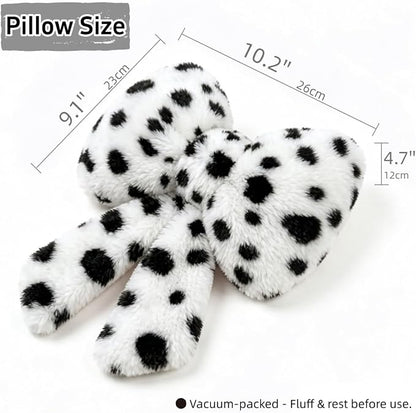 Sexysamba 2 Pcs Plush Bow Car Headrest Neck Pillow Cute Bow Pillow for Car Seat Décor Soft Neck Support for Comfortable Driving Traveling Office Fluffy Head Rest Cushion, Black Spot