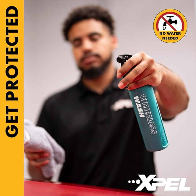 XPEL SiO2 Waterless Car Wash Spray – Quick Spray and Wipe Ceramic Wash – Clean, Shine & Protect with Slick Protective Barrier – High Gloss Finish – No Hose Needed, Rinseless & PPF Safe