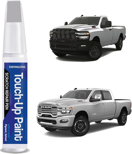 Silver Zynith Metallic PSE/SSE Touch Up Paint Compatible with RAM 1500/2500/3500 Longhorn, 2-in-1 Car Paint Scratch Repair Kit, Quick & Easy Solution to Repair