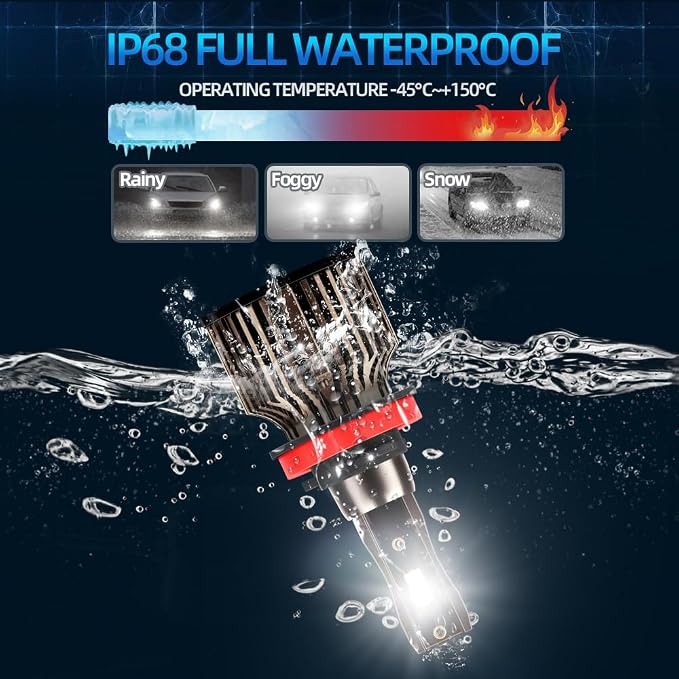 Fit For Lexus RX350 2007 2008 2009 2010 2011 2012 2013 2014 2015 Light Bulbs, Low Beam Light Bulbs, 30000LM Super Bright, 6000K White Plug and Play, With Cooling Fan, 2 Pcs