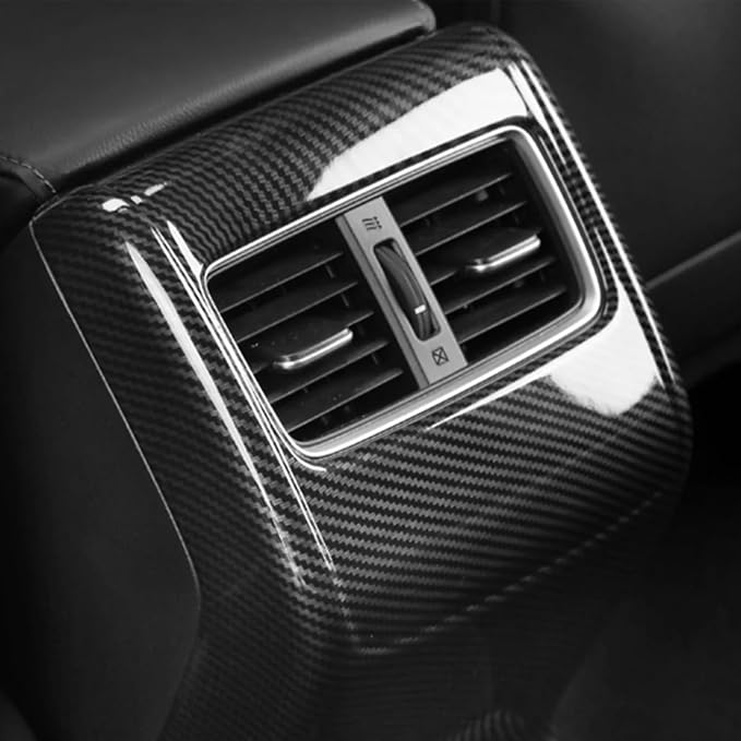 Carbon Fiber Rear AC Vent Trim Cover Compatible with Honda Accord 2018–2022, Interior Dashboard Air Outlet Frame Decal Accessories for 10th Gen Accord