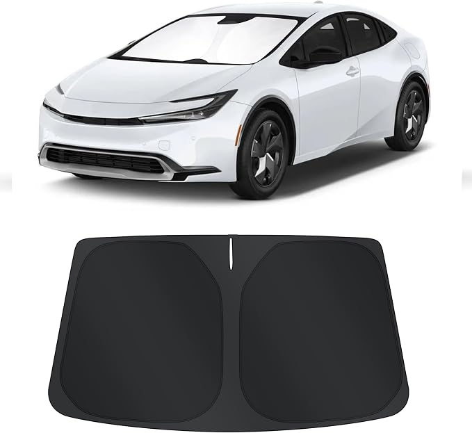 TINGLU Sun Shade for Toyota Prius Hatchback 2010-2015(Not for Prius C or Prius V) Accessories Windshield Sun Shade Window Shade UV Rays Protection Sun Visor Cover