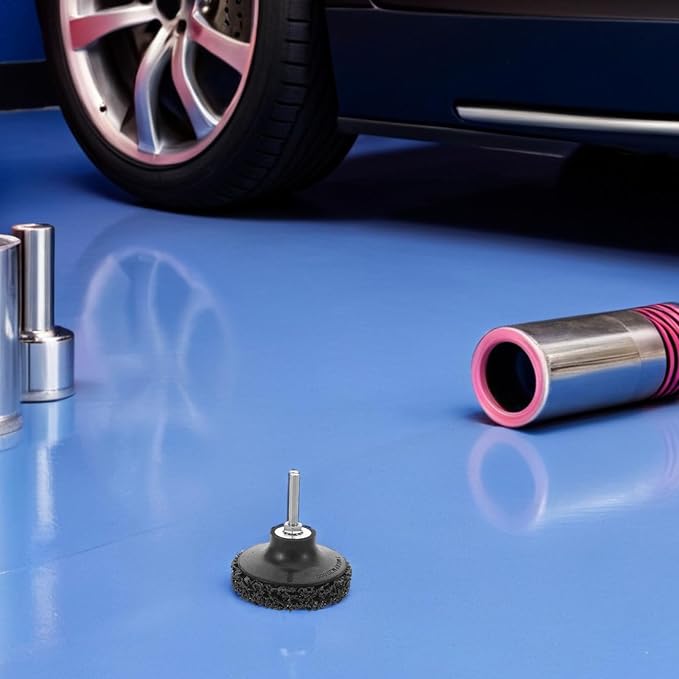 Sturdy Vehicle Tire Grinding Tool with Metal and Nylon Buffing Wheel for Automotive Maintenance and Refurbishment Projects, Wear-Resistant Abrasive Tire Buffer for Efficient Rust