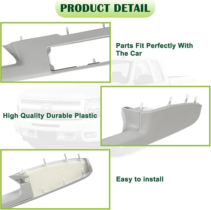 926-740 Door Armrest Repair Front Left Side Door Panel Handle Gray Compatible with 2010-2014 Chevrolet Chevy Silverado Suburban Avalanche Tahoe,GMC Sierra Yukon Replaces 84127281