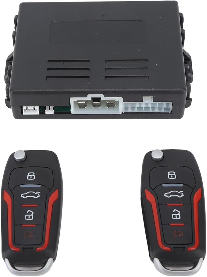 Car Security Alarm System Kit with Keyless Entry and Remote Control for DC12V Vehicles, Anti Theft Immobiliser for Cars