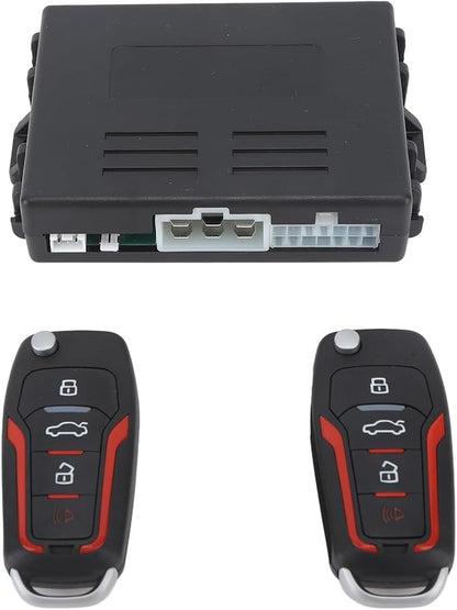 Car Security Alarm System Kit with Keyless Entry and Remote Control for DC12V Vehicles, Anti Theft Immobiliser for Cars