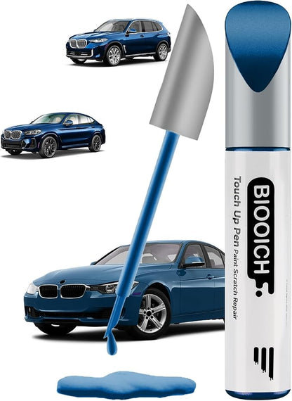 Touch Up Paint Pen Exact Color Match Car Chip and Scratch Repair (for BMW, Phytonic Blue Metallic (C1M))