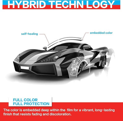 Gloss White Carbon Fiber Vinyl Wrap with Nano Air Release Technology,Anti-Wrinkle - Premium Paint Protection Film Roll for Car (Gloss White, 10ft x 5ft)