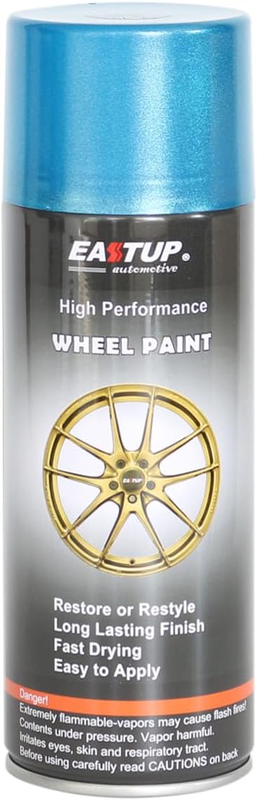 EASTUP Premium Metallic Acrylic Enamel Wheel Paint Flash Medium Blue - Brilliant Finish, High Durability, Fade-resistant, Quick Drying Rim Coating Spray Paint.
