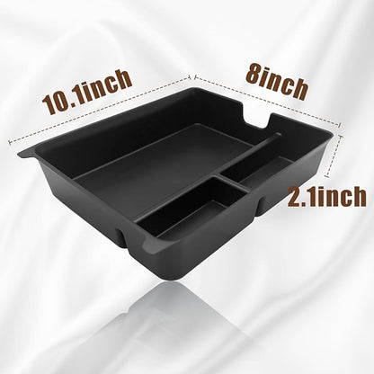 Muslogy Center Console Organizer Compatible with 2023-2026 Honda Pilot Accessories, 2024 2026 Ridgeline/2024-2026 Passport Center Console Storage Box Divider Inserts Interior ABS Material(Black)