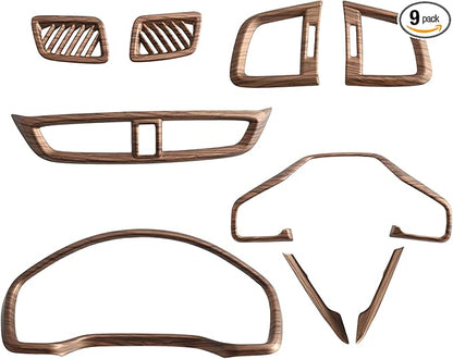 Interior Trim Kit for Honda CR-V 2017-2022 Wood Grain Pattern 9Pcs