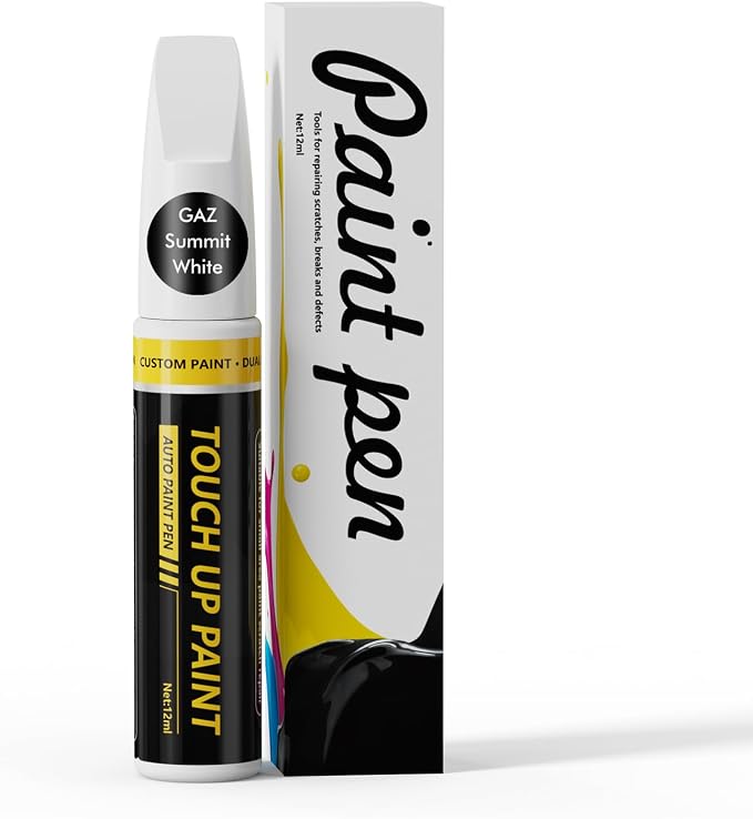 Pholeon(Summit White (GAZ) Car Touch Up Paint for GMC,Car Paint Scratch Repair Kit,2 in 1 Premium Scratch Remover Pen with Exact Color-Matched