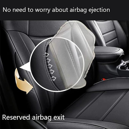 CocheFamilia Custom Fit Corolla Car Seat Covers for Select 2020 2021 2022 Toyota Corolla L LE - Full Set,Leather (Black)