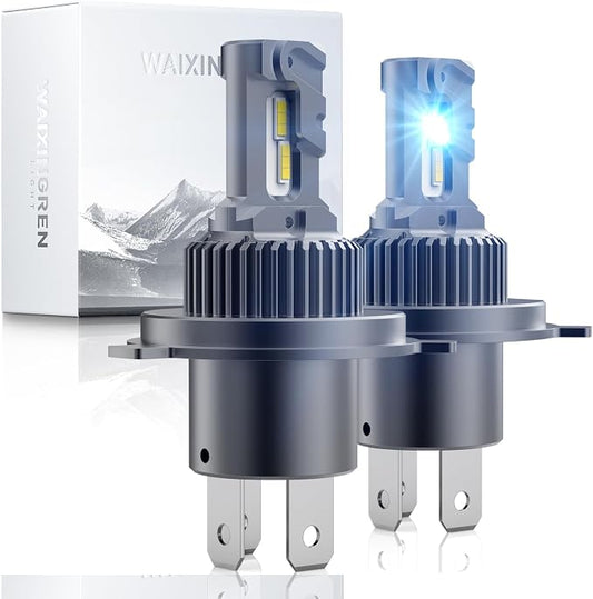 Bulb, 26000LM Super Bright 6500K 800% Brighter Bulbs with Turbo Fan, IP68 Waterproof, Plug-N-Play (H4)