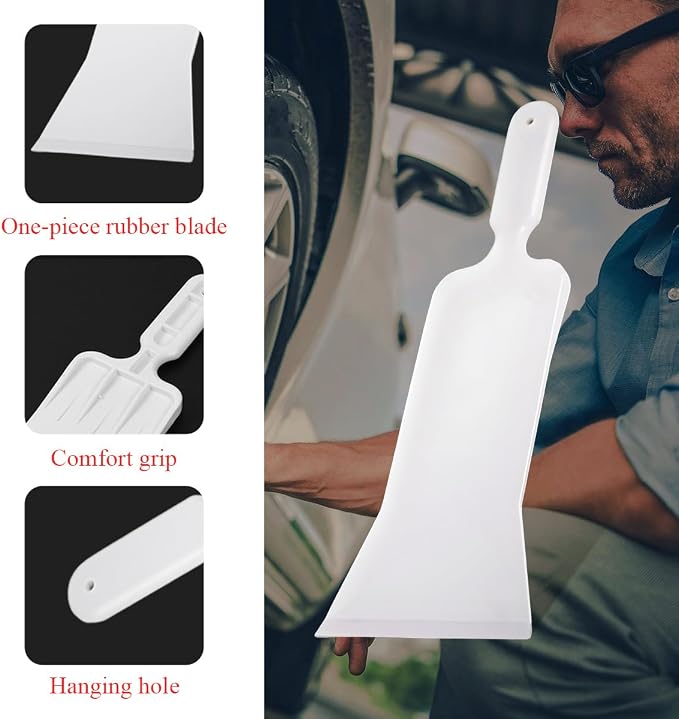 Yourkar Car Bulldozer Squeegee, Flat Long Handle Window Tint Film Installation Tools, Bulldozer Scraper for Car Front and Rear Windows Glass Cleaning, Universal Car Accessories