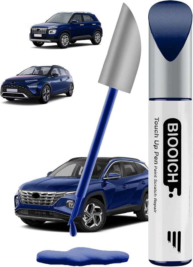 Touch Up Paint Pen Exact Color Match Car Chip and Scratch Repair (for Hyundai, Intense Blue(YP5))