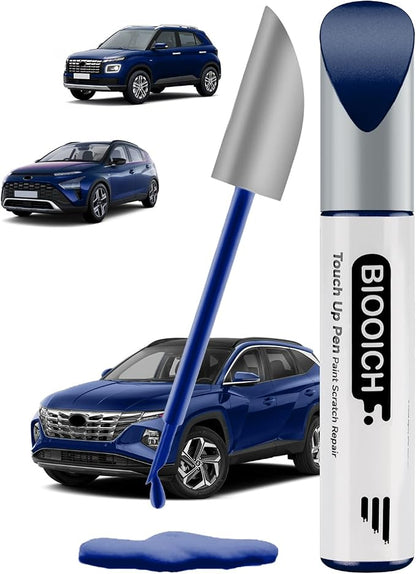 Touch Up Paint Pen Exact Color Match Car Chip and Scratch Repair (for Hyundai, Intense Blue(YP5))