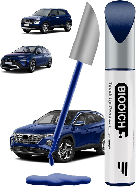 Touch Up Paint Pen Exact Color Match Car Chip and Scratch Repair (for Hyundai, Intense Blue(YP5))