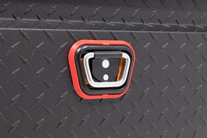 Weather Guard Saddle Truck Tool Box Aluminum Full Low Profile Textured Matte Black 10.2 Cu Ft