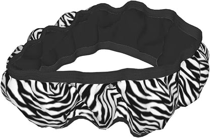 Zebra Steering Wheel Covers Non Slip Neoprene Stripe Pattern Steering Wheel Protector Cover Universal 15 inch for Women Men Car Trucks