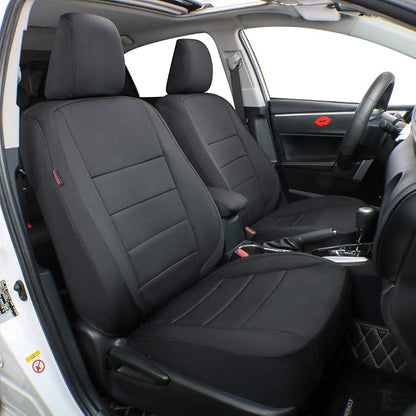 EKR Corolla Seat Covers Custom Fit for Toyota Corolla 2014 2015 2016 2017 2018 2019 L/LE Series Sedan,Leather Car Seat Cover Full Set for SUV-Neoprene(Black)