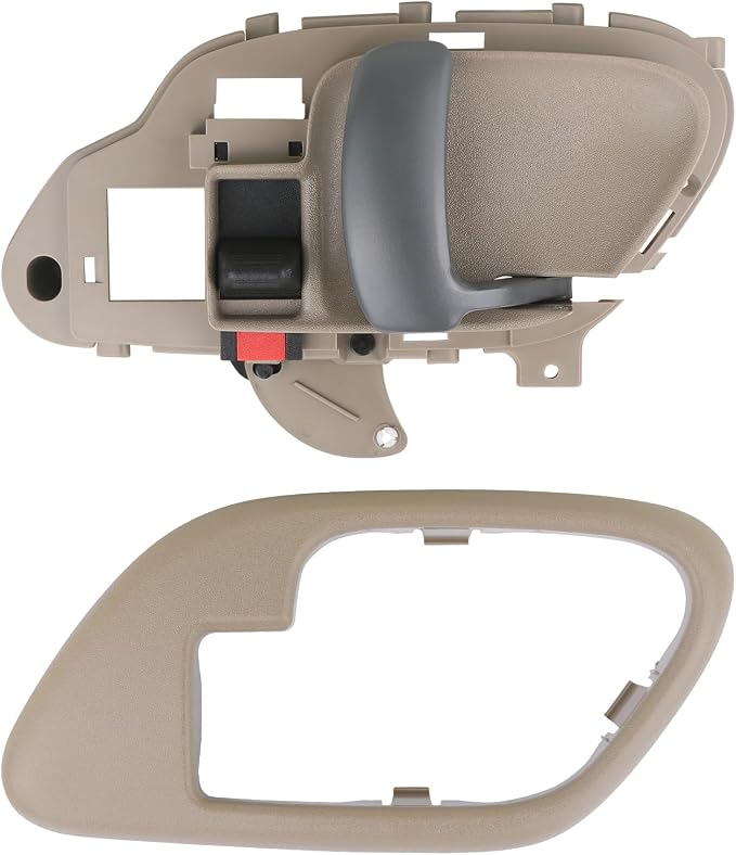 APPERFiT Interior Door Handle w/Bezel Kit RH (Tan) Compatible with 1995-2002 Chevy Chevrolet GMC Truck C1500 C2500 C3500 K1500 K2500 K3500 Suburban Tahoe Yukon Replaces 15708052