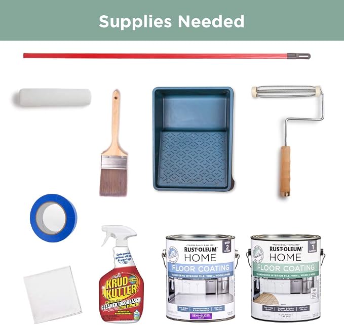 Rust-Oleum 367603 Home Interior Floor Coating Kit, Semi-Gloss Navy