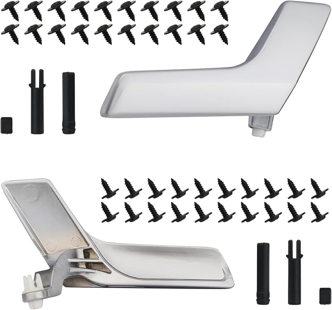 Metal Interior Door Handle Repair Kit | Compatible with Mercedes-Benz W204 X204 C230 C250 C280 C300 C63 GLK250 GLK280 GLK300 | Inside Inner Front or Rear Right Passenger Side Door Lever Matter Sliver